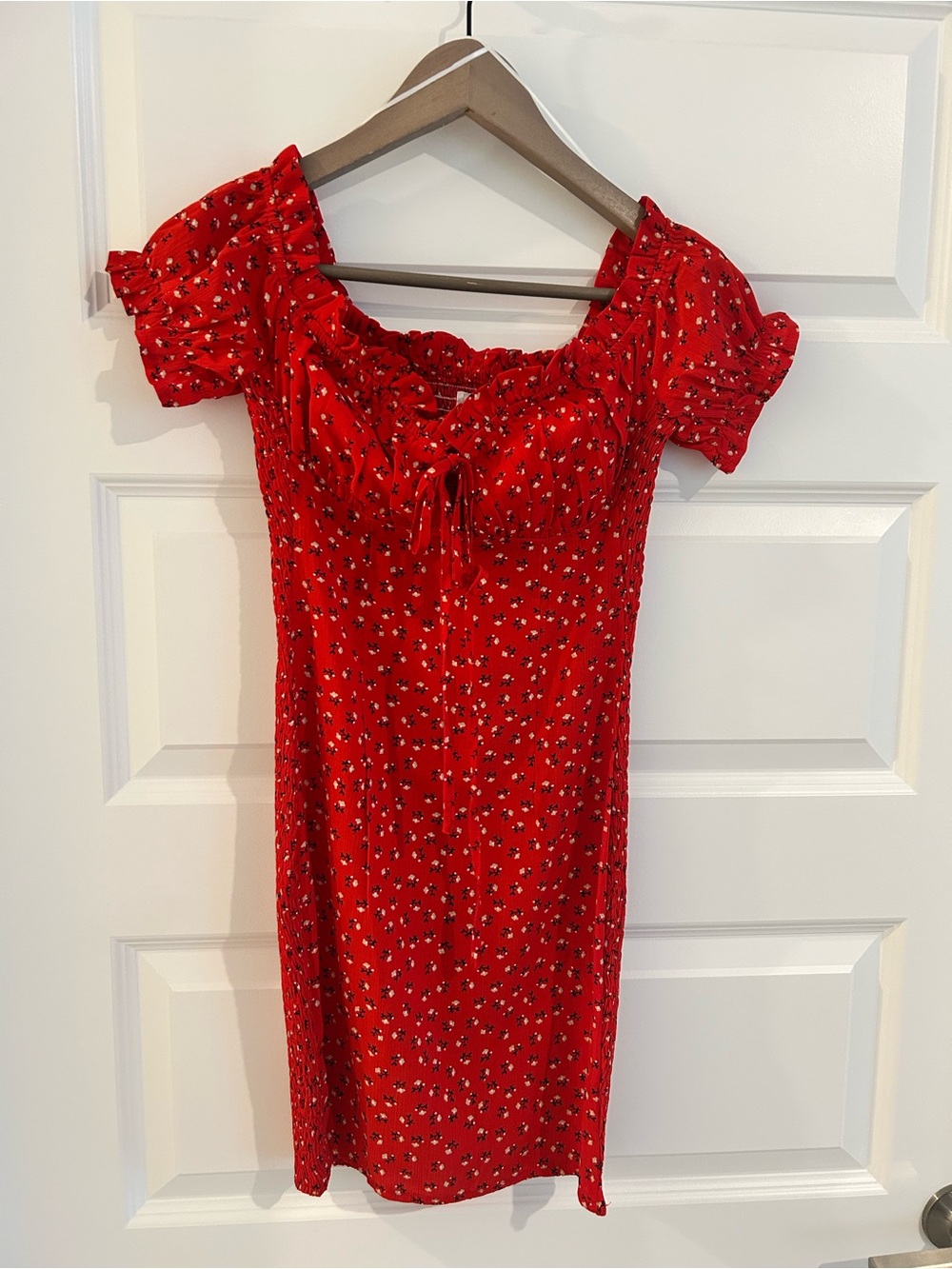 Princess Polly Gracie Babydoll Red Dress Size 4